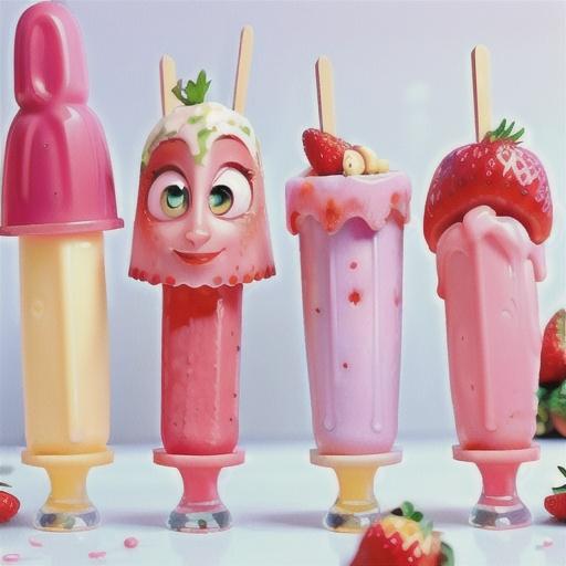 Strawberry Yogurt Popsicles