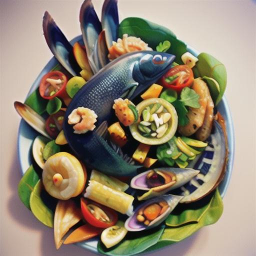 Seafood antipasti salad