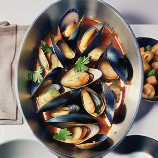 Steamed Mussels in Tomato Sauce