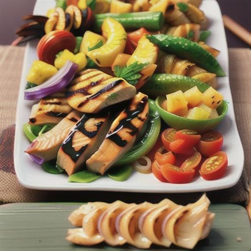 Chicken satay-style noodle salad