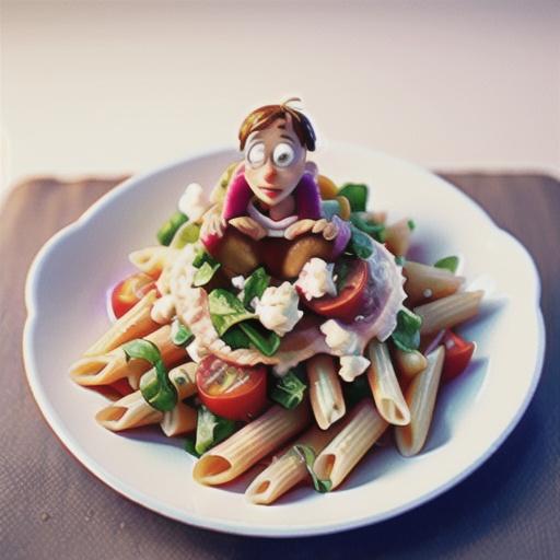Ham, tomato and ricotta penne