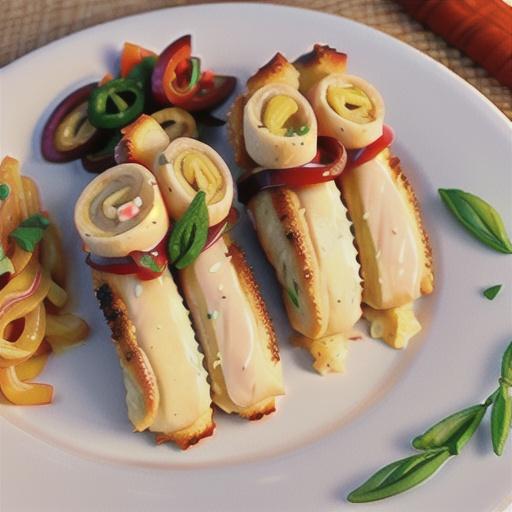 Garlic Cheese Chicken Rollups