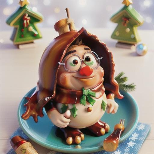 Glazed Christmas ham with sweet and tangy barbecue sauce