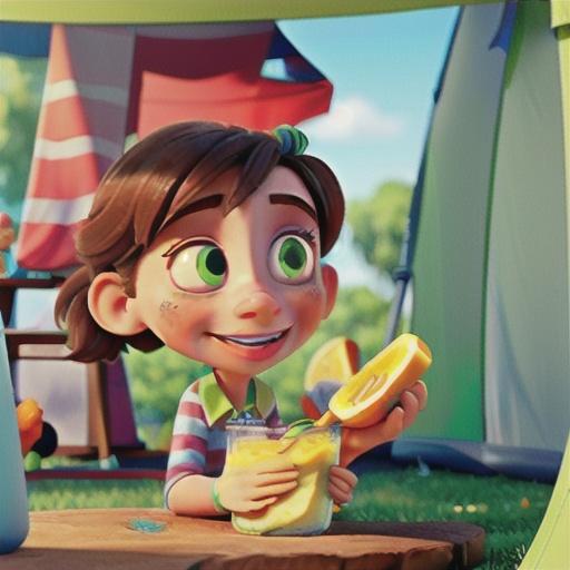 Striped tent yoghurt ice-blocks