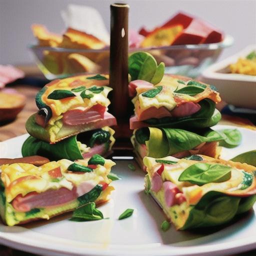 Spinach and ham frittata