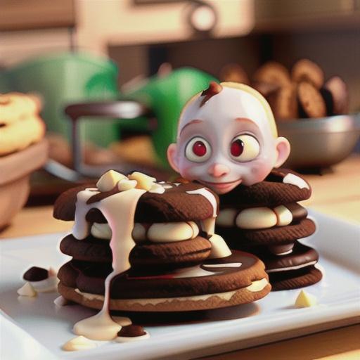 Molasses Cookies with White Chocolate Glaze