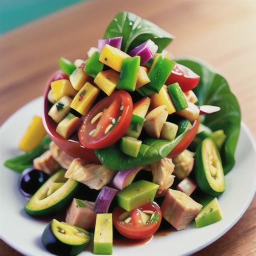 Tropical Salsa-Topped Chicken Salad
