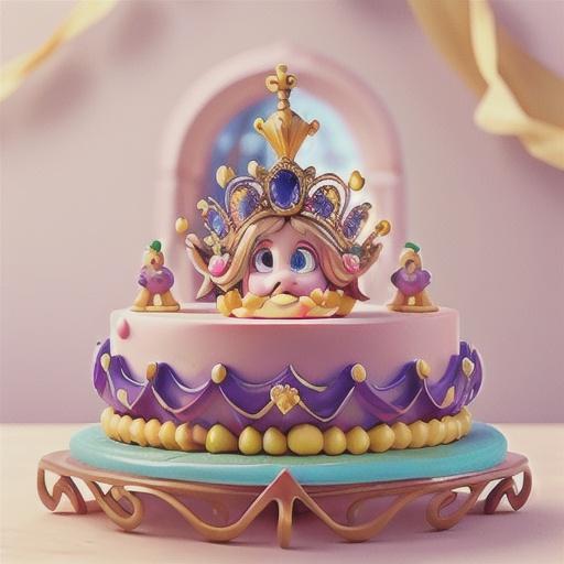 Royal Princess Crown Cake