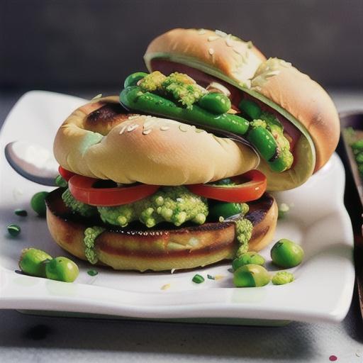 Turkey patties with smashed pesto peas recipe