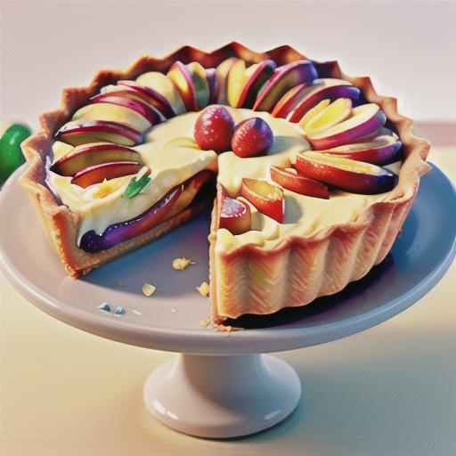 Nectarine frangipane tart