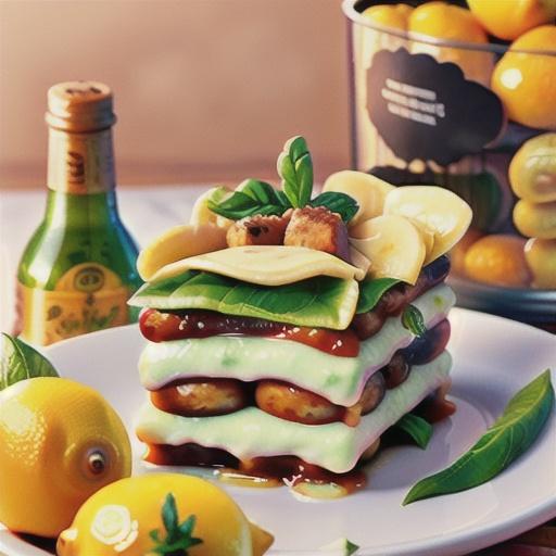 Lemon, sausage and silverbeet lasagne