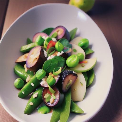 Duck and nashi pear salad with sesame dressing
