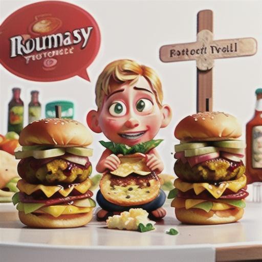 Cheesy burger with tomato chilli relish