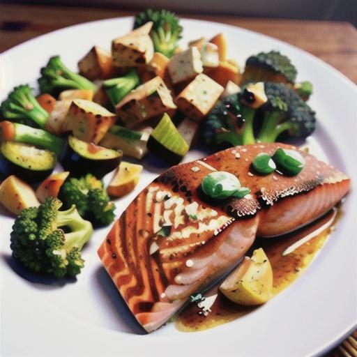 Easy Sheet Pan Roasted Greek Salmon and Broccoli