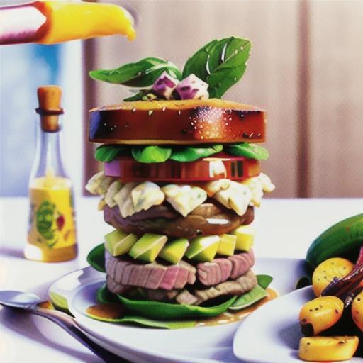 Horseradish beef with winter vegetable salad