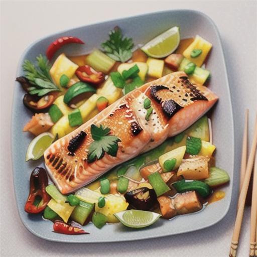 Ginger and chilli baked salmon recipe