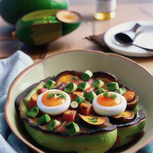 Keto Diet Avocado Egg Bake