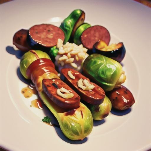 Roasted Brussels Sprouts and Kielbasa