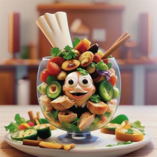 Festive smoked chicken salad