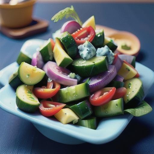 Blue Cucumber Salad