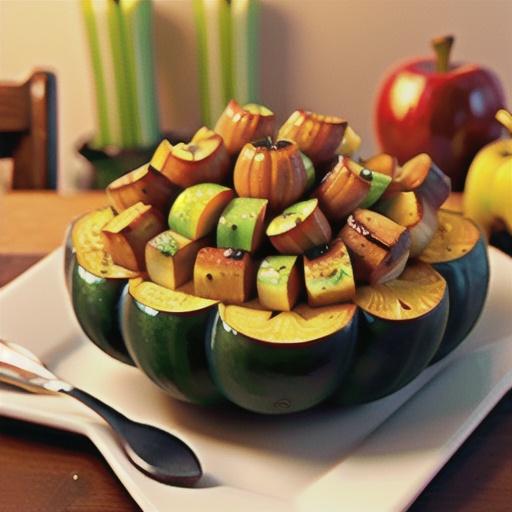 Baked Acorn Squash with Apple Stuffing