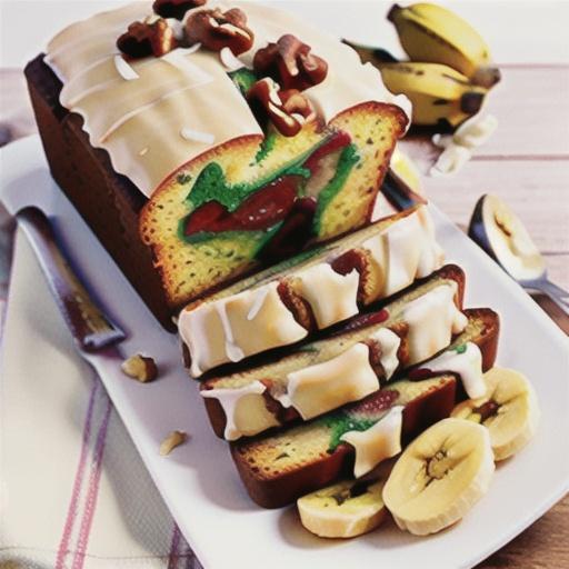 Coconut banana walnut bread