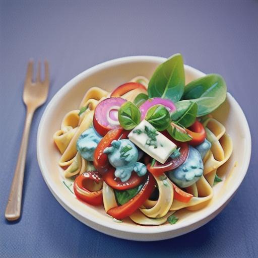 Blue cheese and rocket tagliatelle