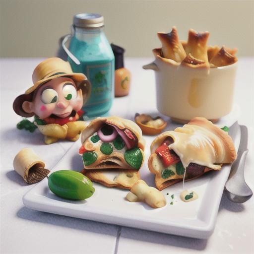 Ham and mushroom calzone