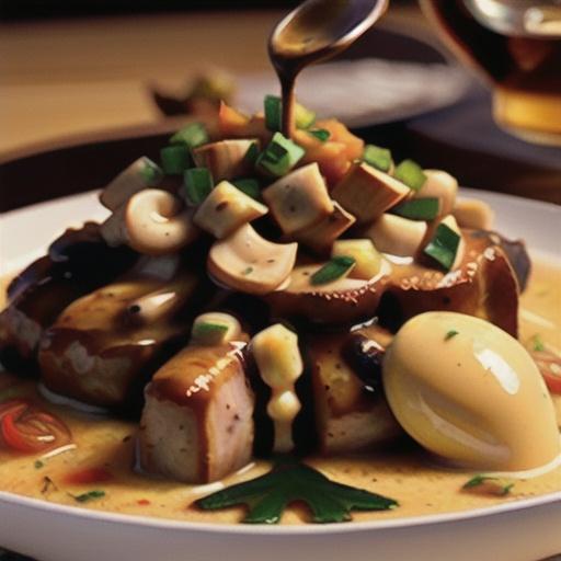 Smothered Pork Chops with Bourbon and Mushrooms