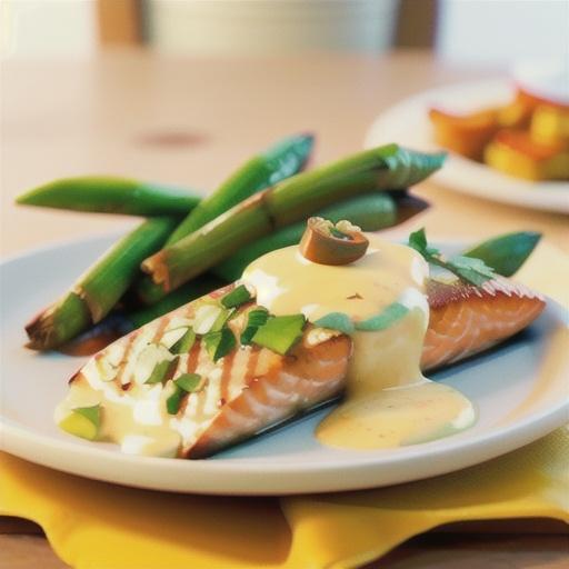 Salmon with Mustard-Cream Sauce