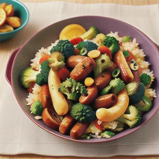 Sausage and broccoli pilaf