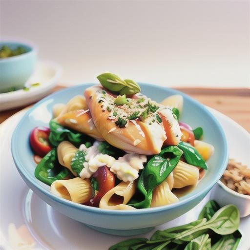 Poached chicken with ricotta and spinach agnolotti