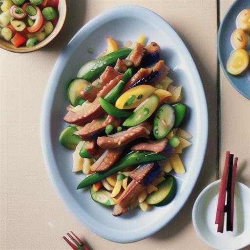 Chinese-style pork rib stir-fry