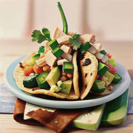 Chipotle Chicken and Vegetable Tacos