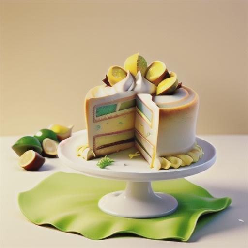 Lemon-lime meringue cake