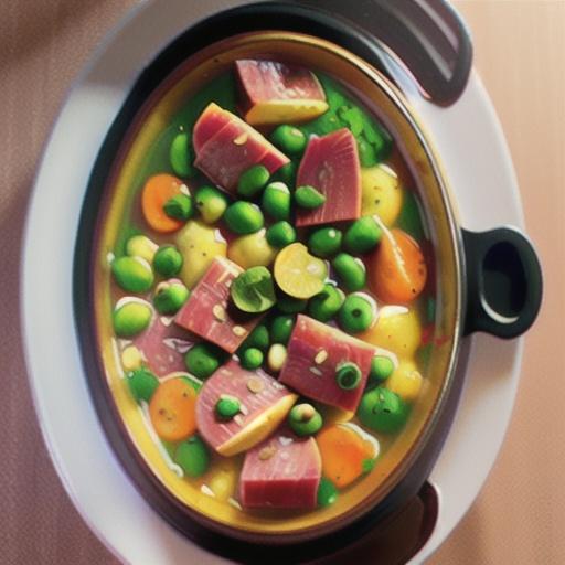 Slow-Cooker Golden Pea and Ham Soup