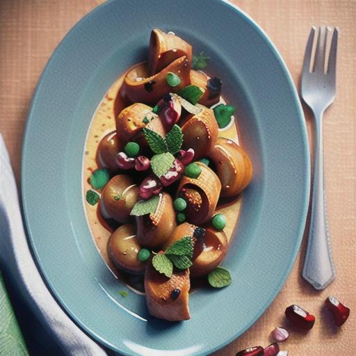 Cinnamon and pomegranate molasses osso buco with mint & orange gremolata