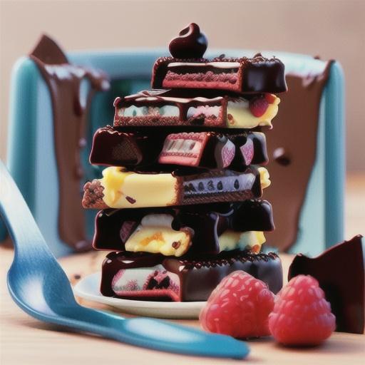 Chocolate chunk and raspberry brownies