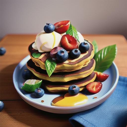 Protein Pancakes with Quinoa and Blueberries