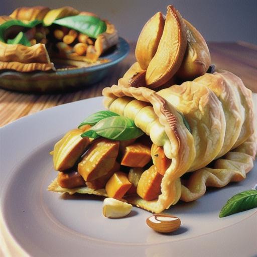 Moroccan chicken and sweet potato pie with almonds