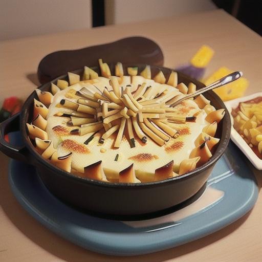 Fondue-style macaroni cheese