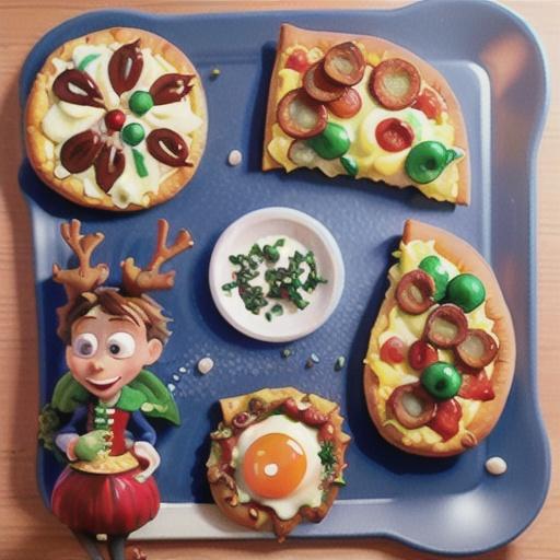 Christmas Breakfast Pizza