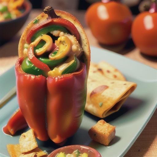 Cheesy Southwest Chicken Stuffed Red Peppers