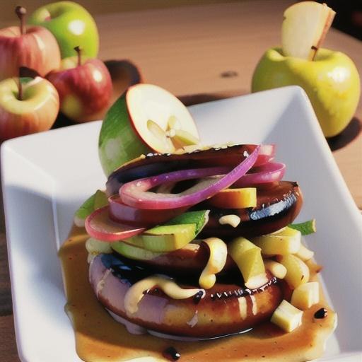 Cider-Glazed Brats with Apples and Onions