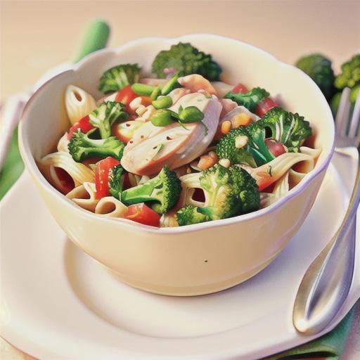 Creamy Bow-Tie Pasta with Chicken and Broccoli