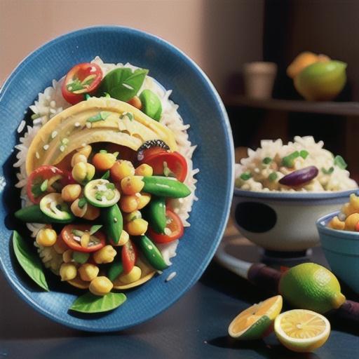 Moroccan chickpea and rice salad