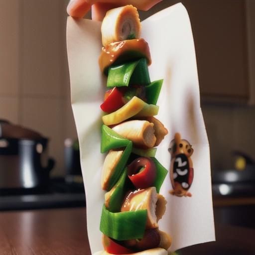 Teriyaki chicken inside-out rolls