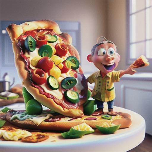 Blue cheese and treviso pizza