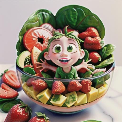 Strawberry-Melon-Spinach Salad