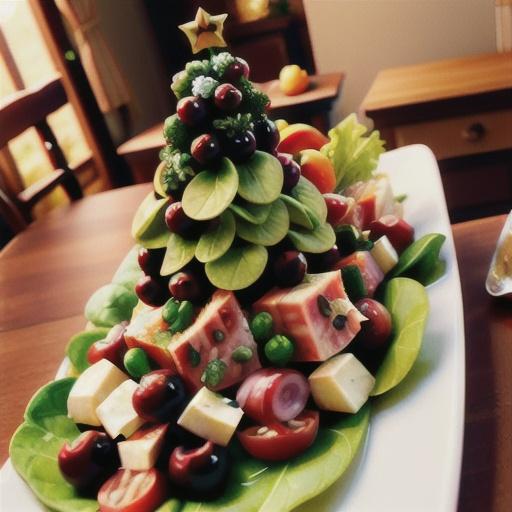 Black forest salad with pickled cherries